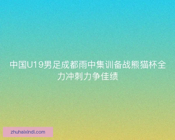 中国U19男足成都雨中集训备战熊猫杯全力冲刺力争佳绩